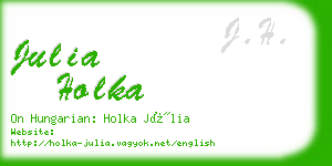 julia holka business card